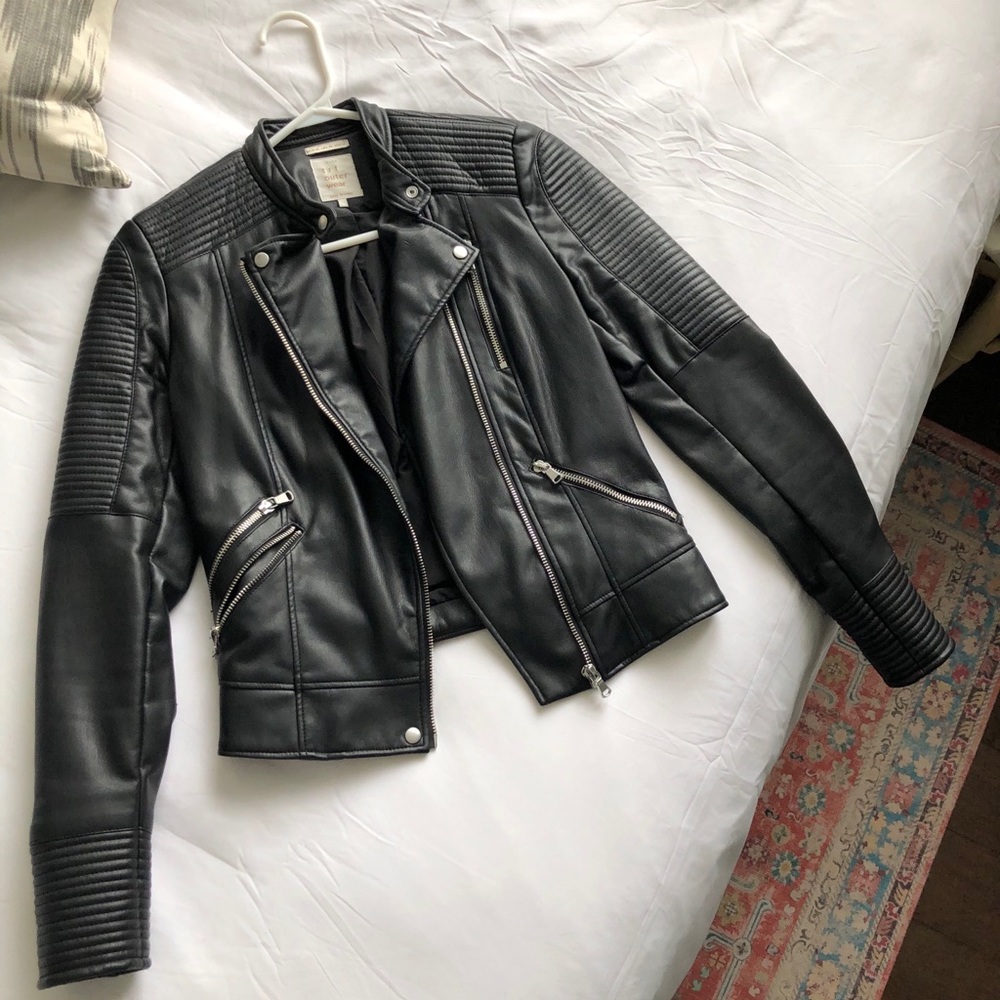 Zara Faux Leather Moto Jacket